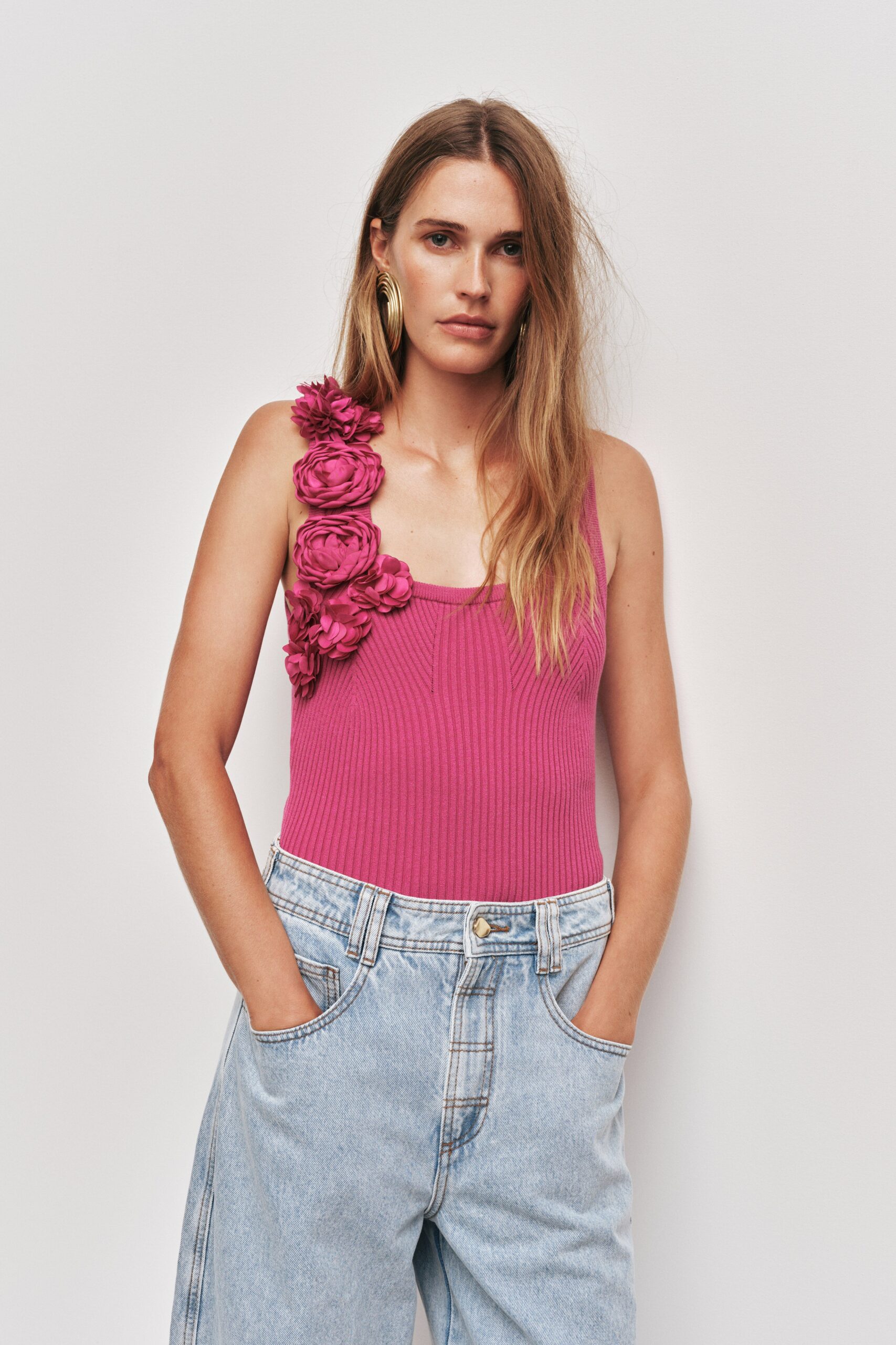 Aje Emmy Flower Knit Tank - Image 3