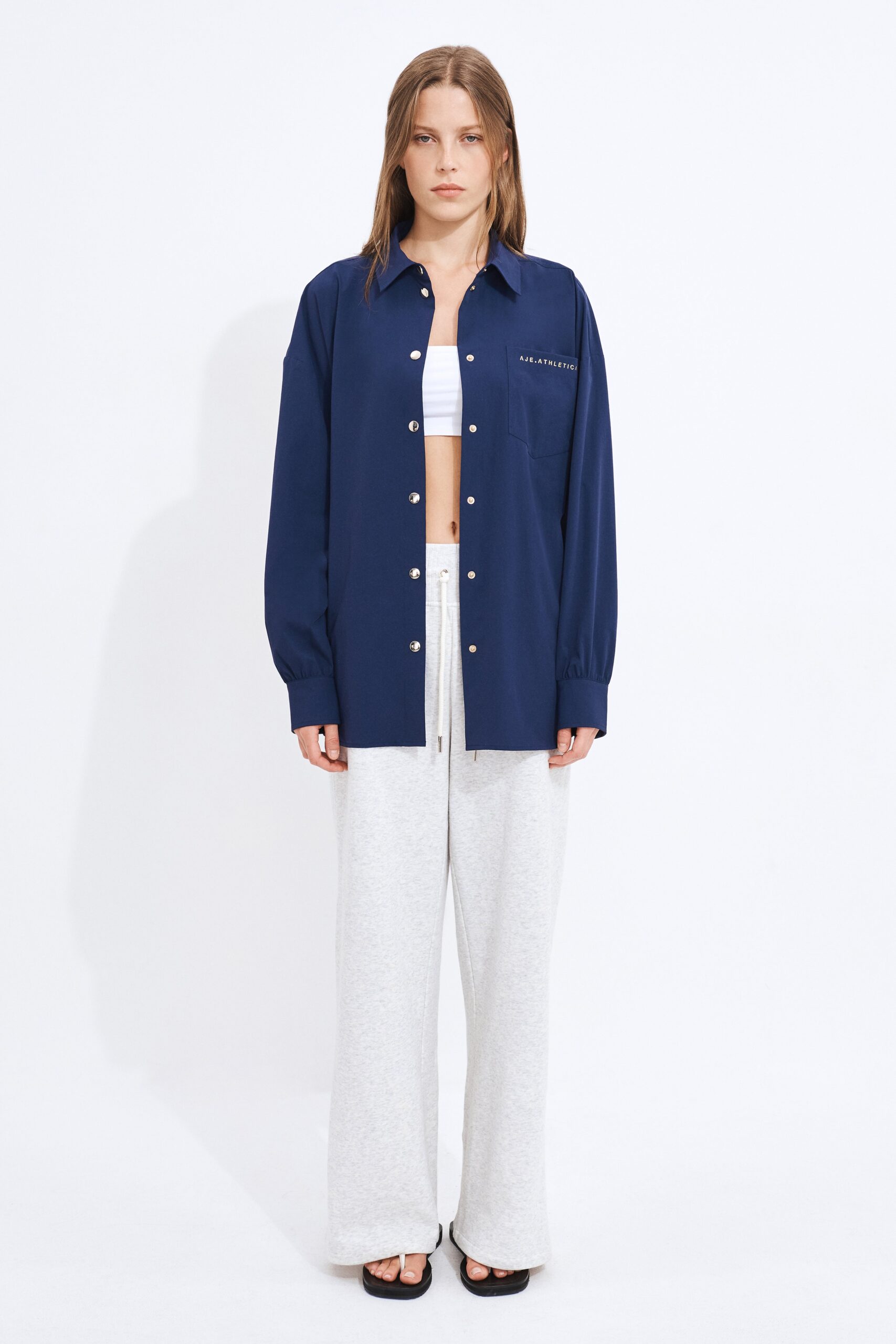 MNAJE300826190239086_3 Aje Elasticated Spray Shirt - Image 3