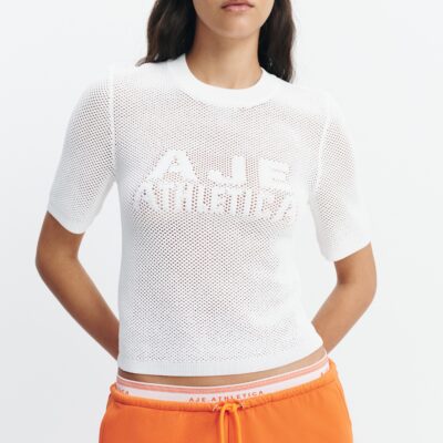 Aje Crop Knit Logo Tee - Image 1