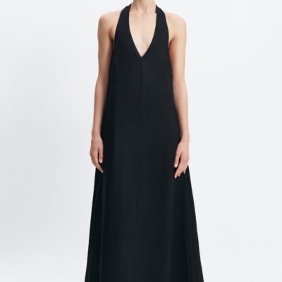 Aje Corine Linen Halter Dress - Image 1