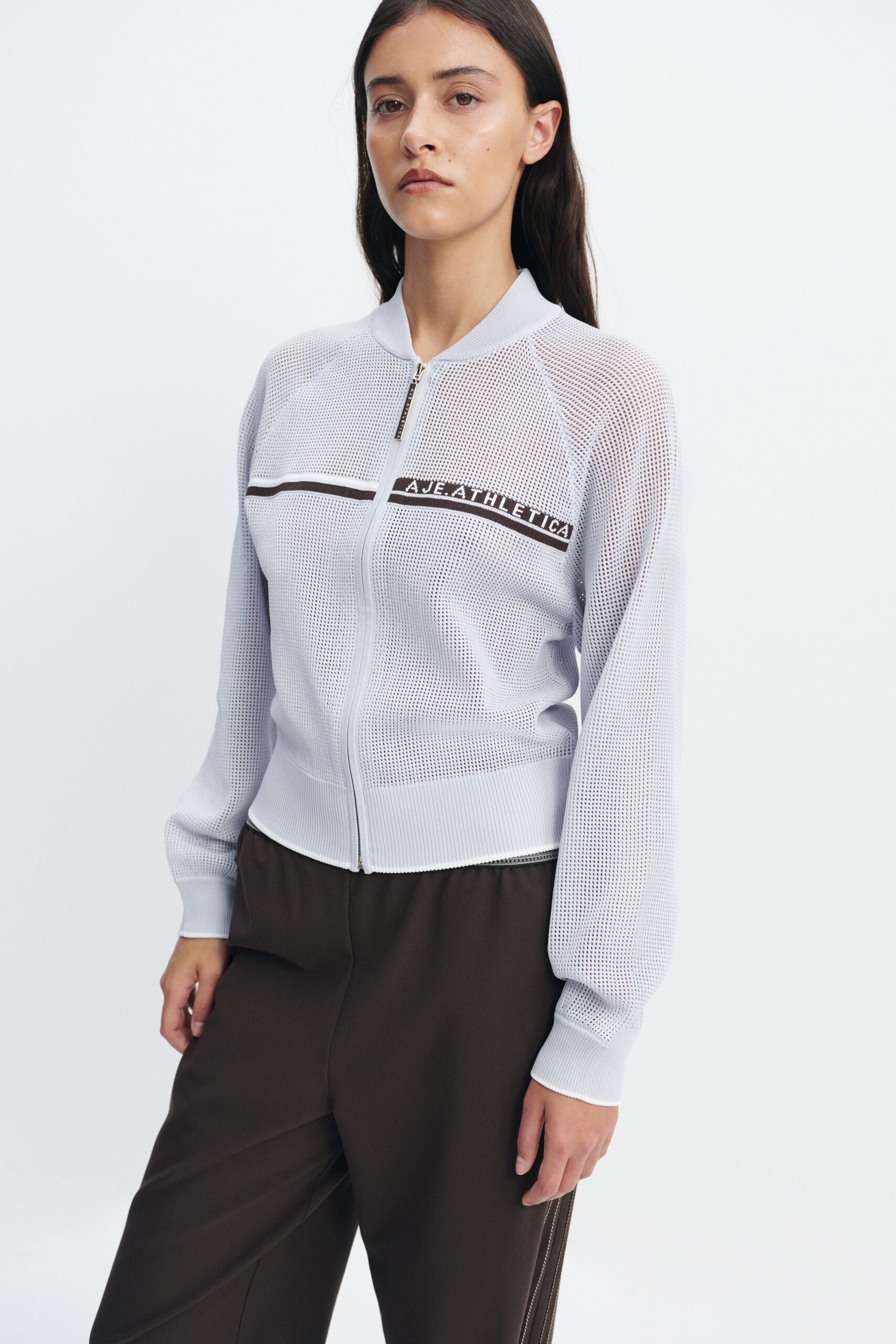 Aje Contrast Open Knit Jacket - Image 1
