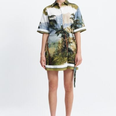 Aje Coastal Border Shirt Dress - Image 1