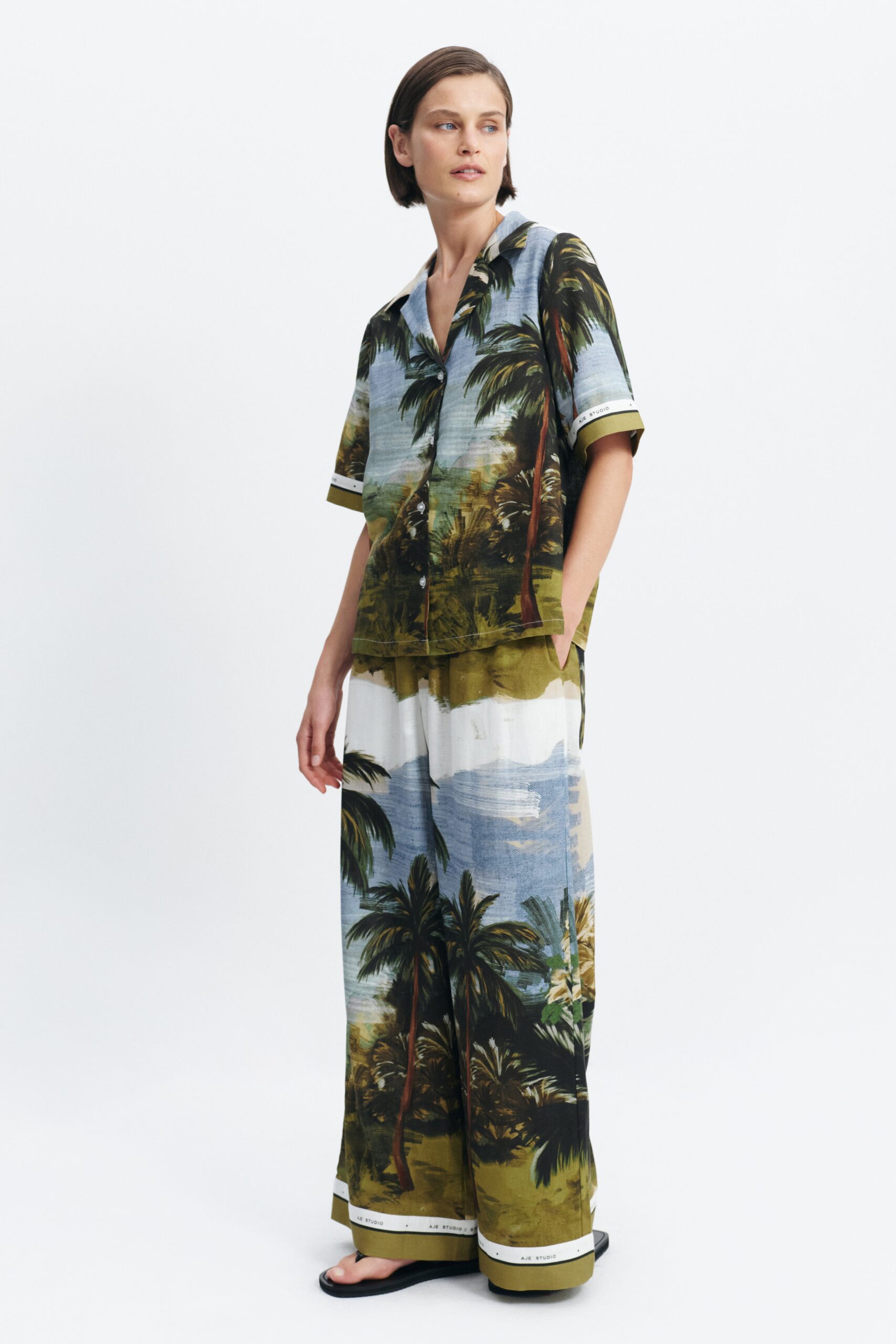 MNAJE300826190239125_3 Aje Coastal Border Pant - Image 3
