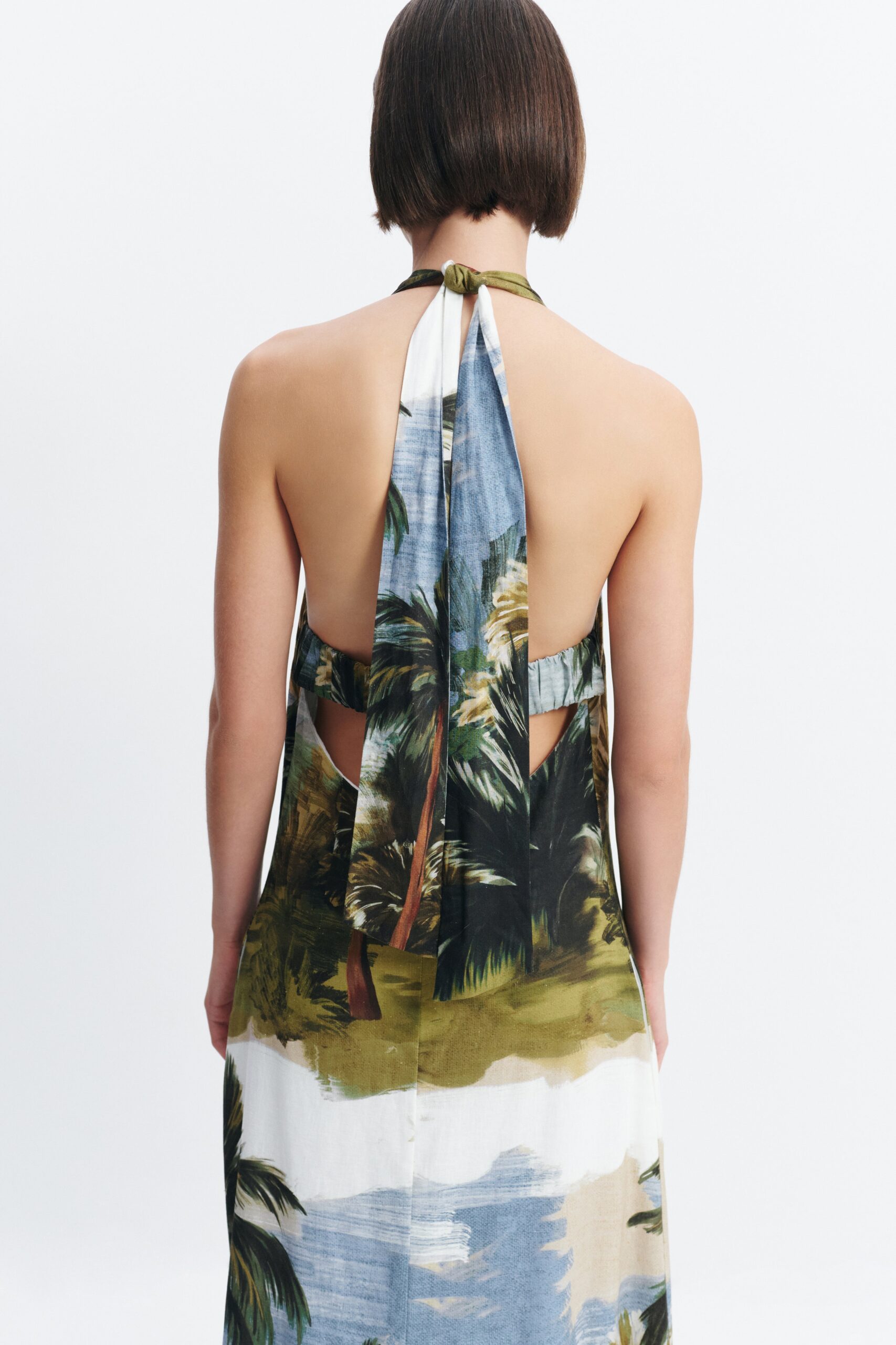 MNAJE300826190239126_3 Aje Coastal Border Halter Dress - Image 3