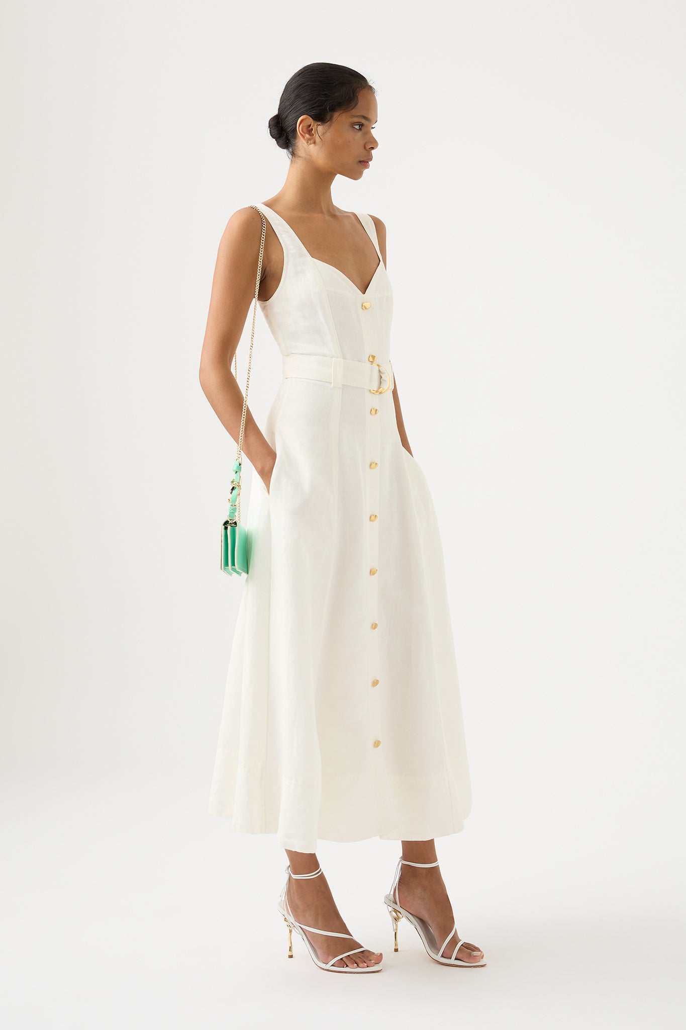 Aje Clay Belted Midi Dress - Image 3