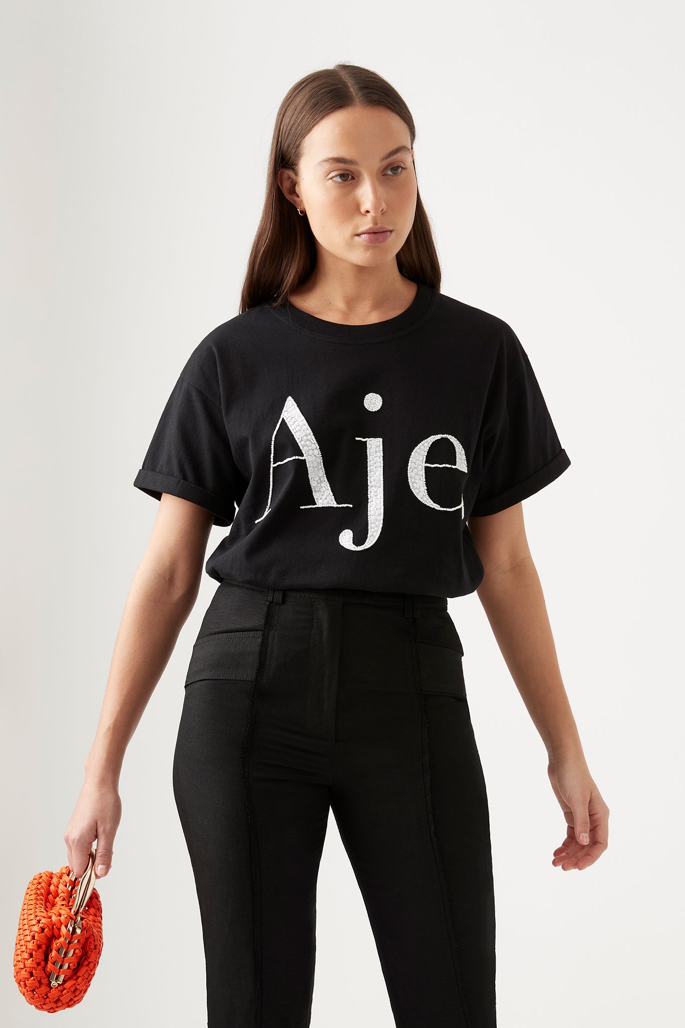 Aje Classic Embellished Logo Tee - Image 1