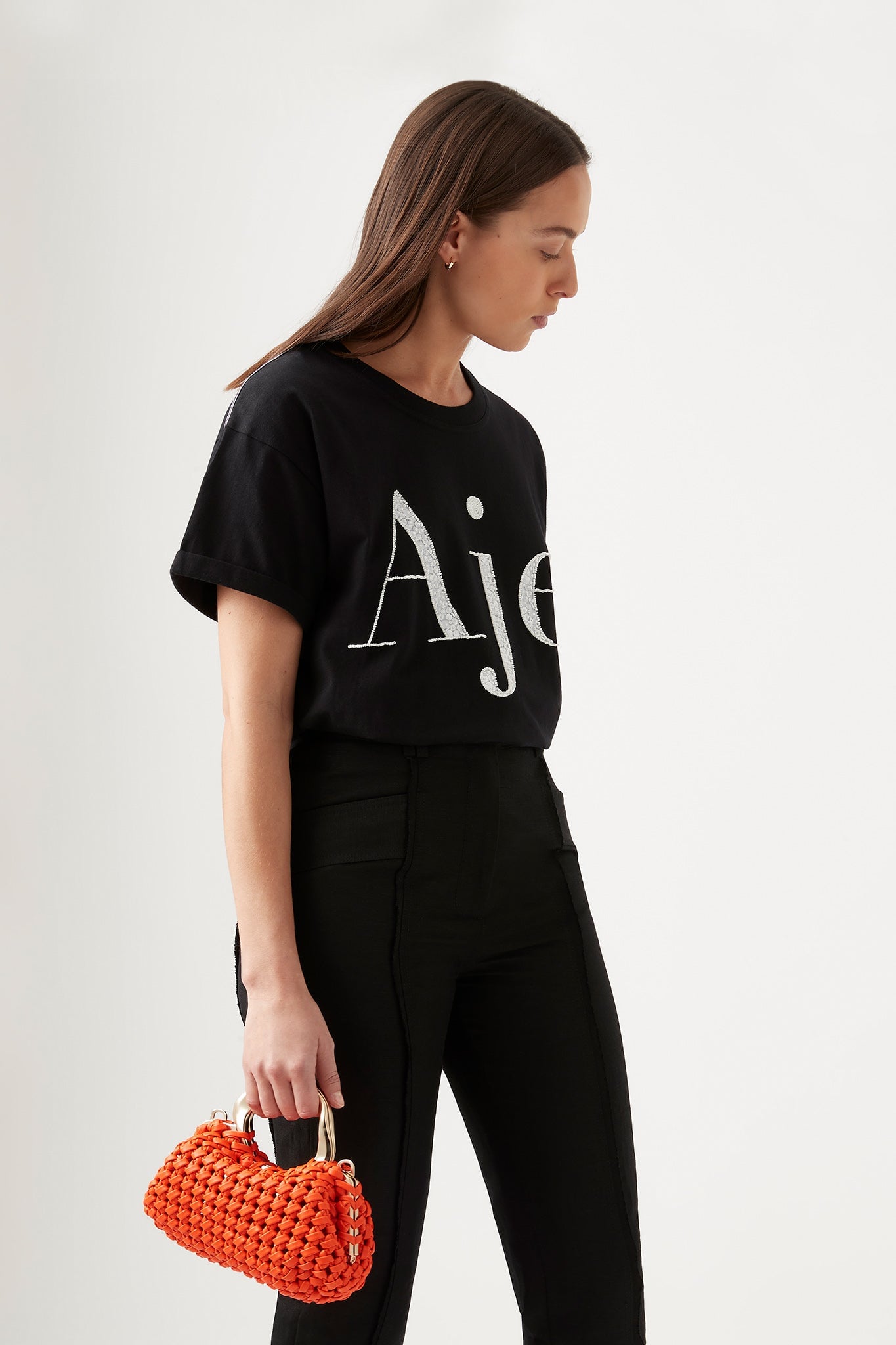 MNAJE300826190239141_3 Aje Classic Embellished Logo Tee - Image 3
