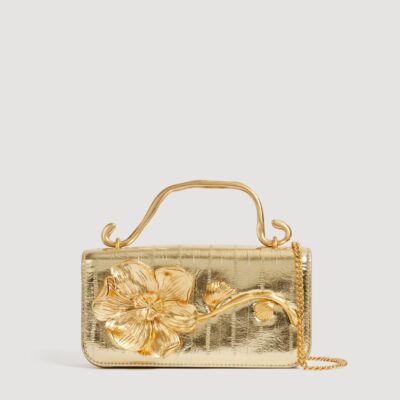 Aje Celeste Emboss Flower Clutch - Image 1