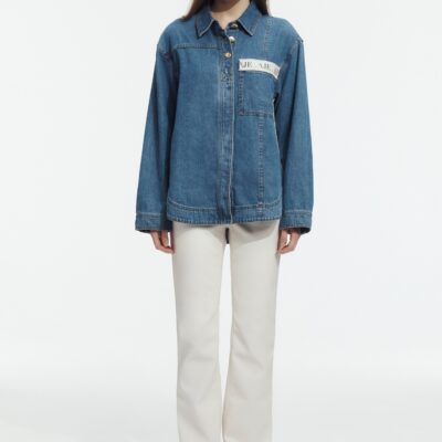 Aje Caserta Logo Denim Shirt - Image 1