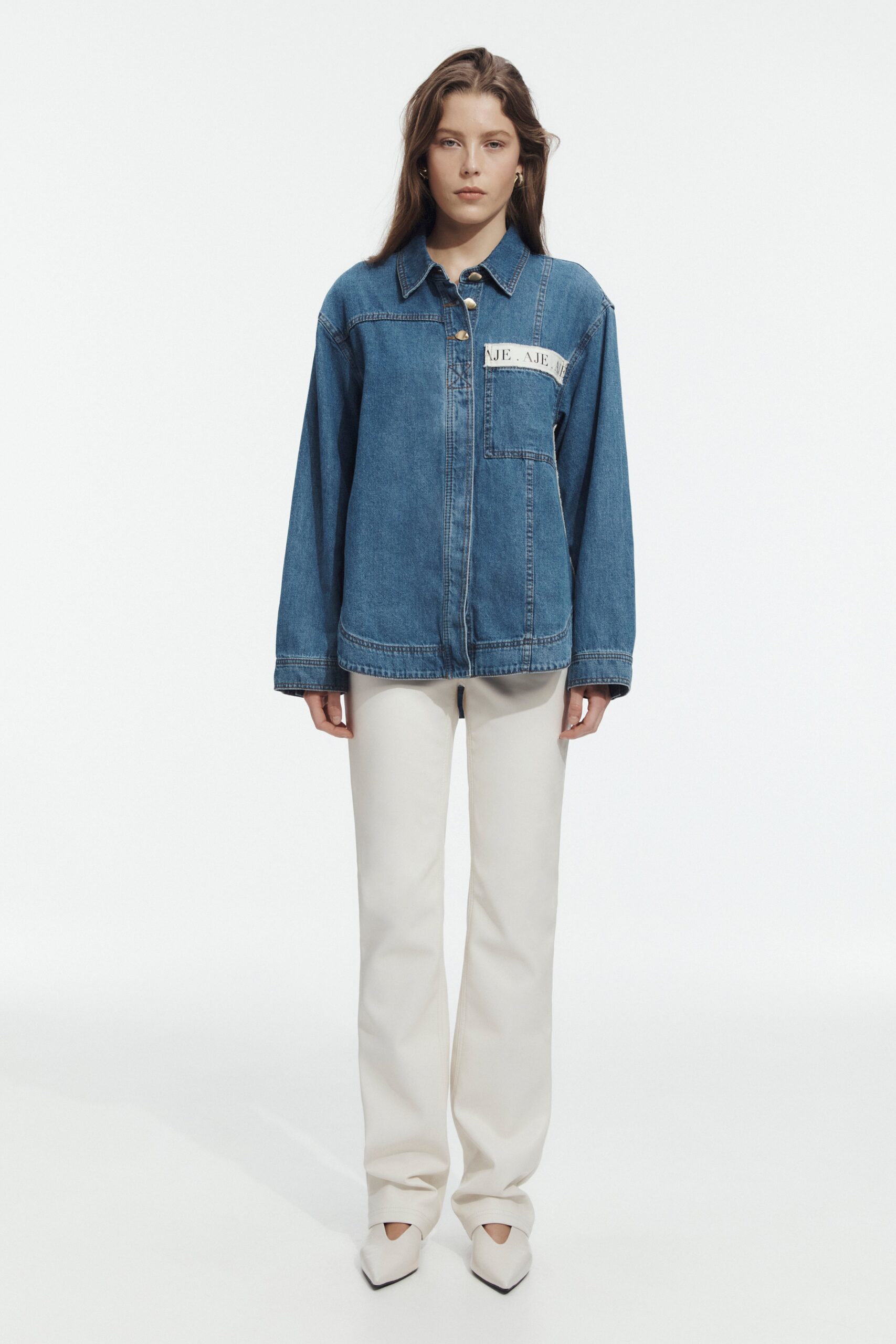 Aje Caserta Logo Denim Shirt - Image 1