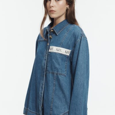 Aje Caserta Logo Denim Shirt - Image 2