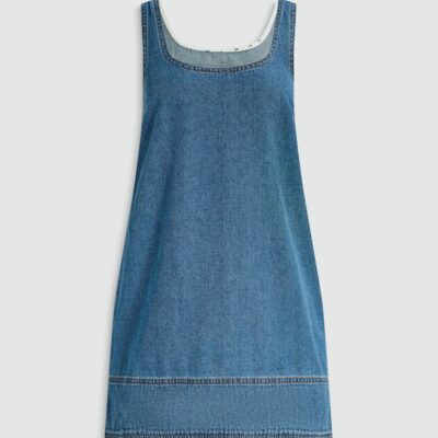 Aje Caserta Logo Denim Mini Dress - Image 2