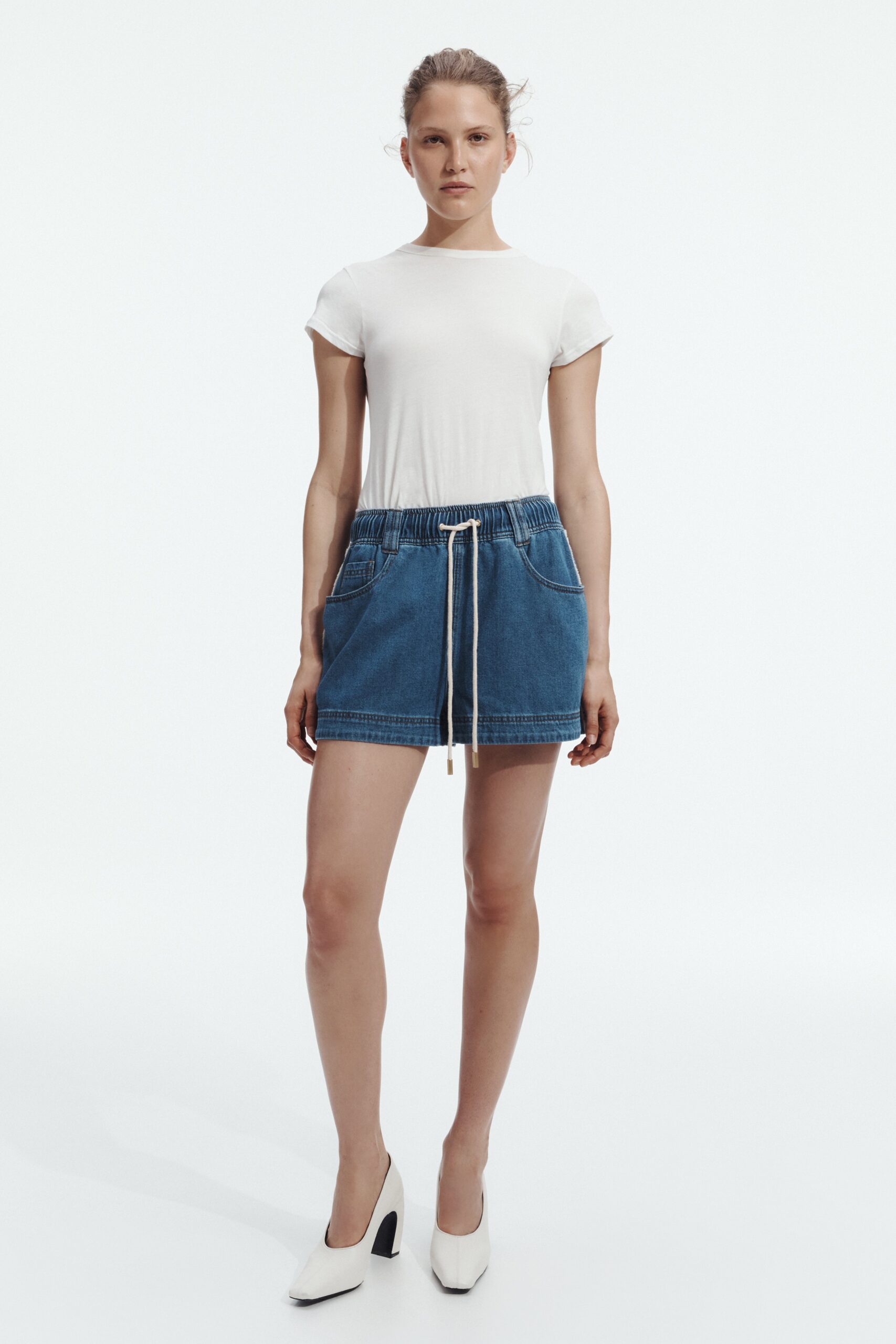 Aje Caserta Denim Short - Image 1