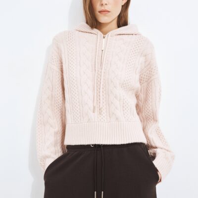 Aje Cable Knit Hoodie - Image 1