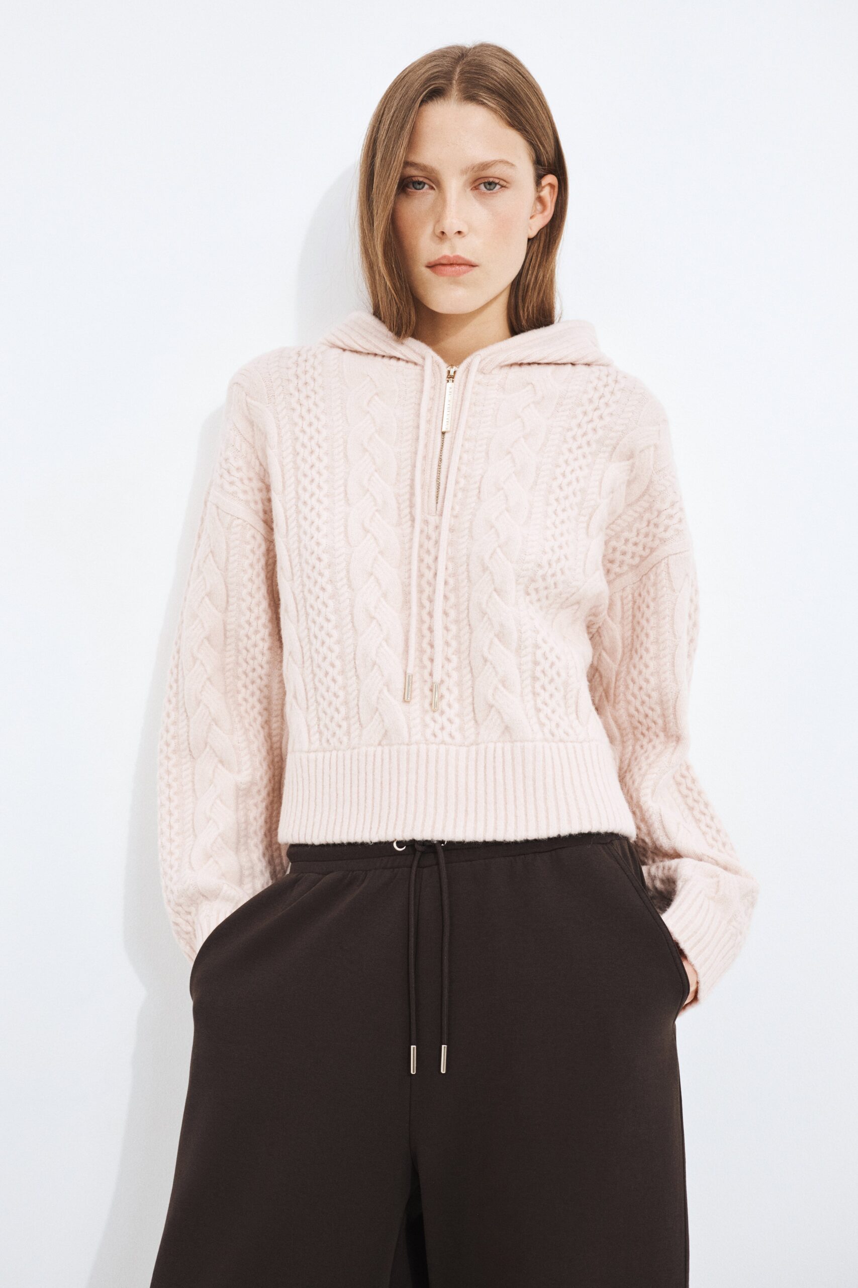 Aje Cable Knit Hoodie - Image 1