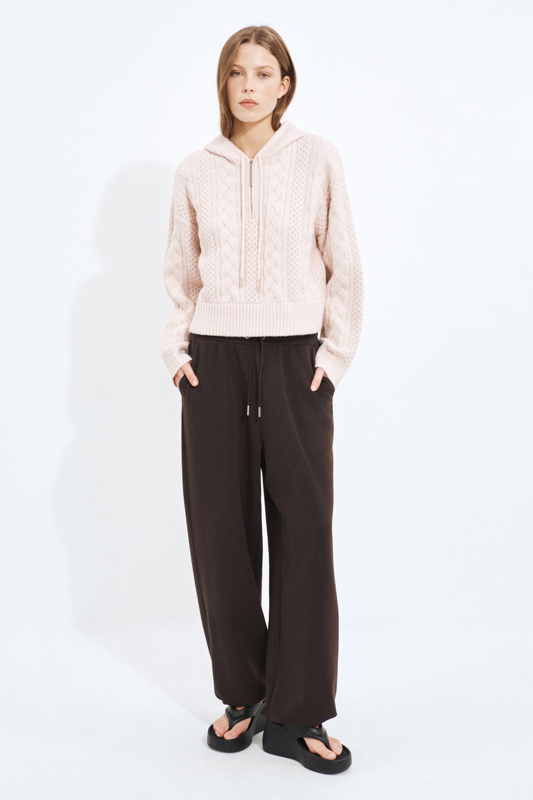 Aje Cable Knit Hoodie - Image 3