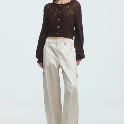 Aje Brielle Lace Knit Cardigan - Image 1