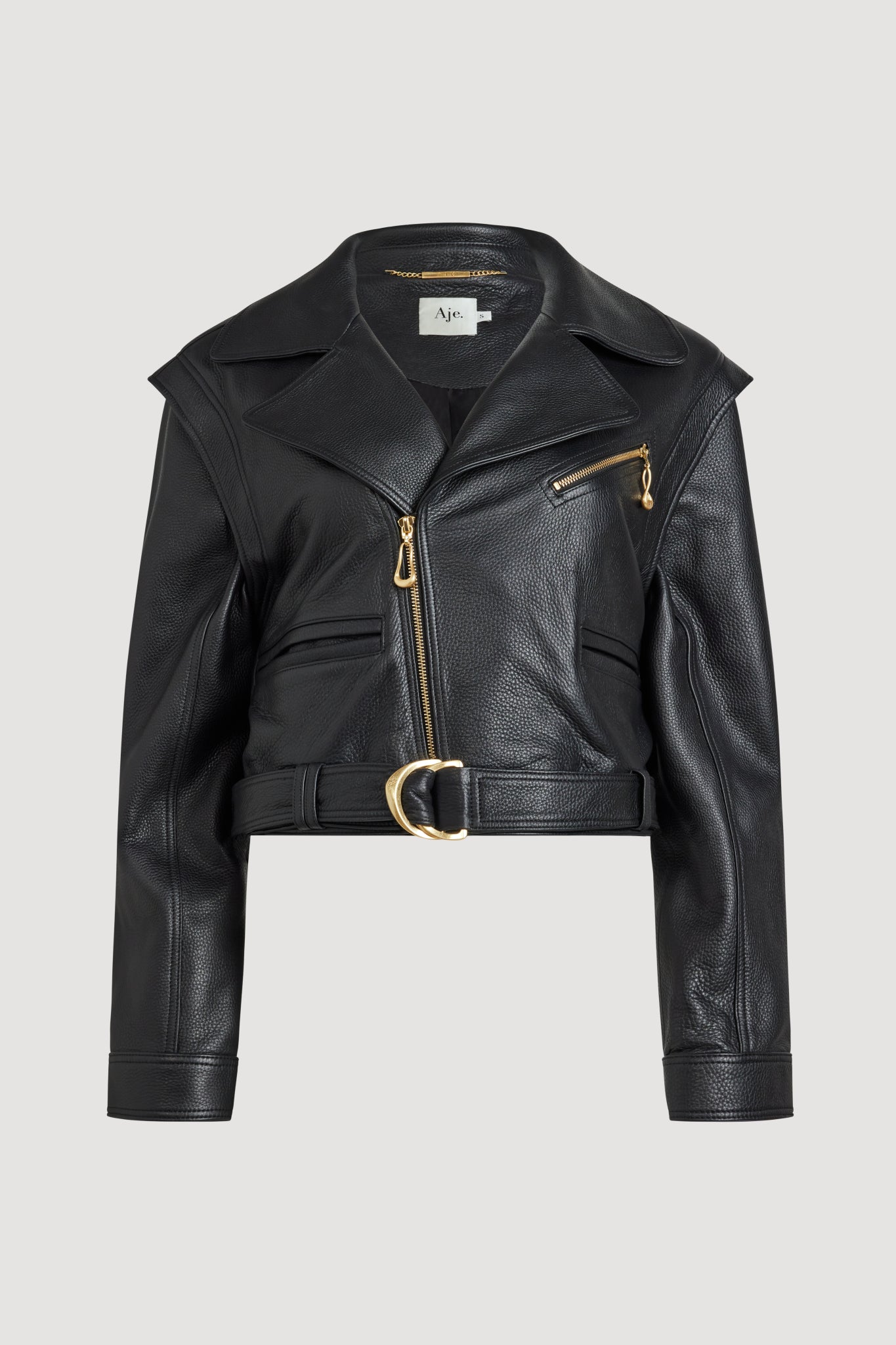 MNAJE300826190239194_2 Aje Ashton Leather Jacket - Image 2