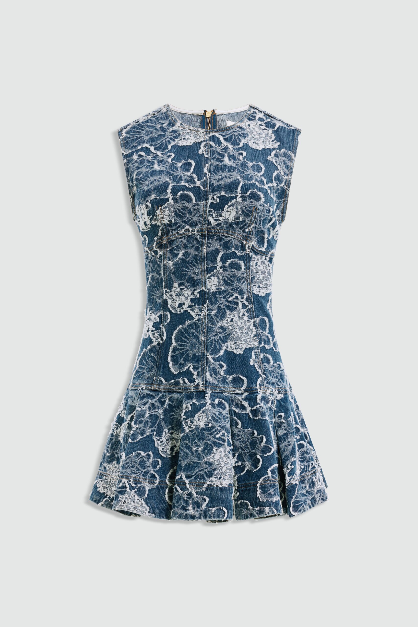 MNAJE300826190239196_2 Aje Arlo Jacquard Denim Mini Dress - Image 2