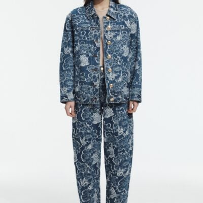 Aje Arlo Jacquard Denim Jacket - Image 1
