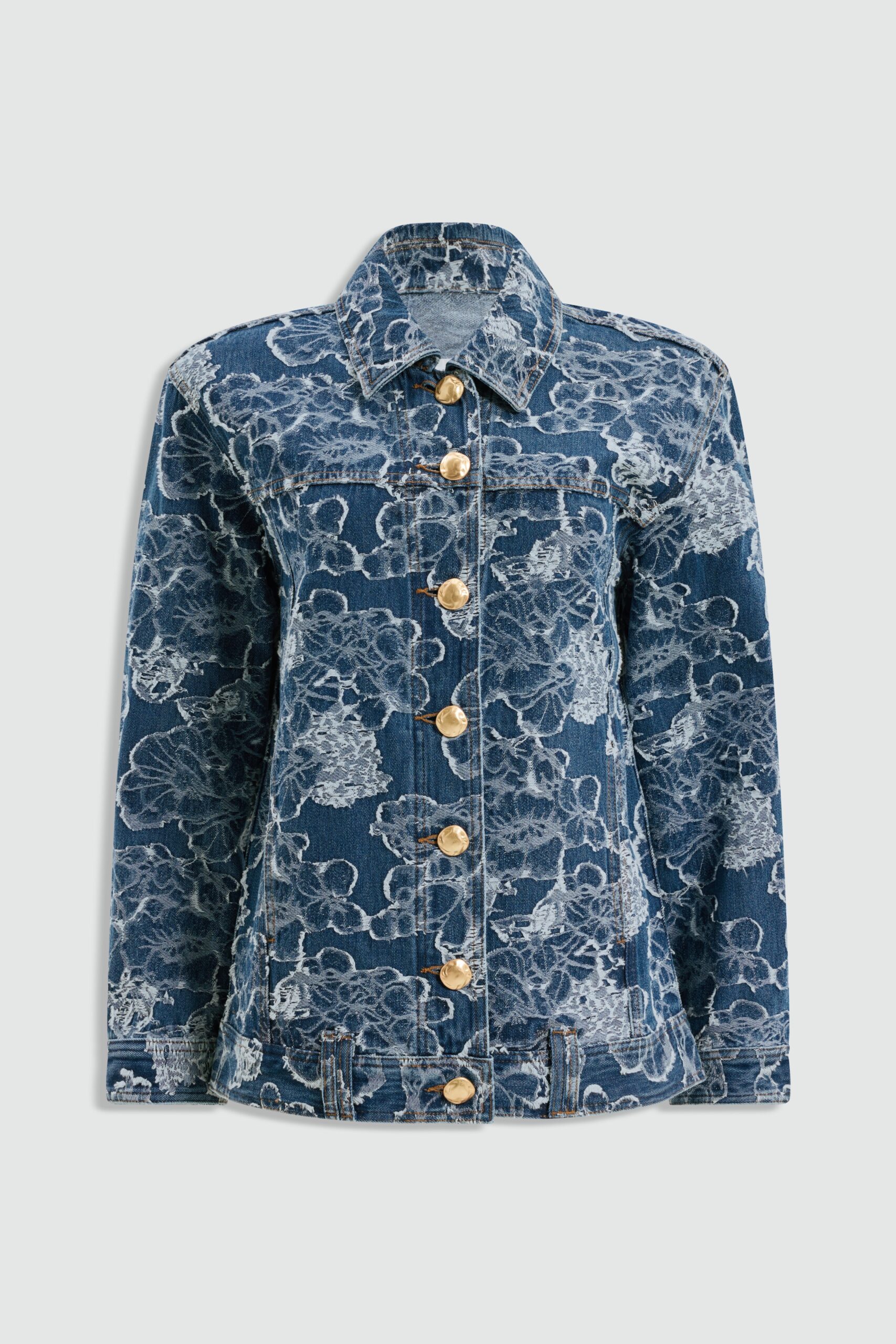 MNAJE300826190239198_2 Aje Arlo Jacquard Denim Jacket - Image 2
