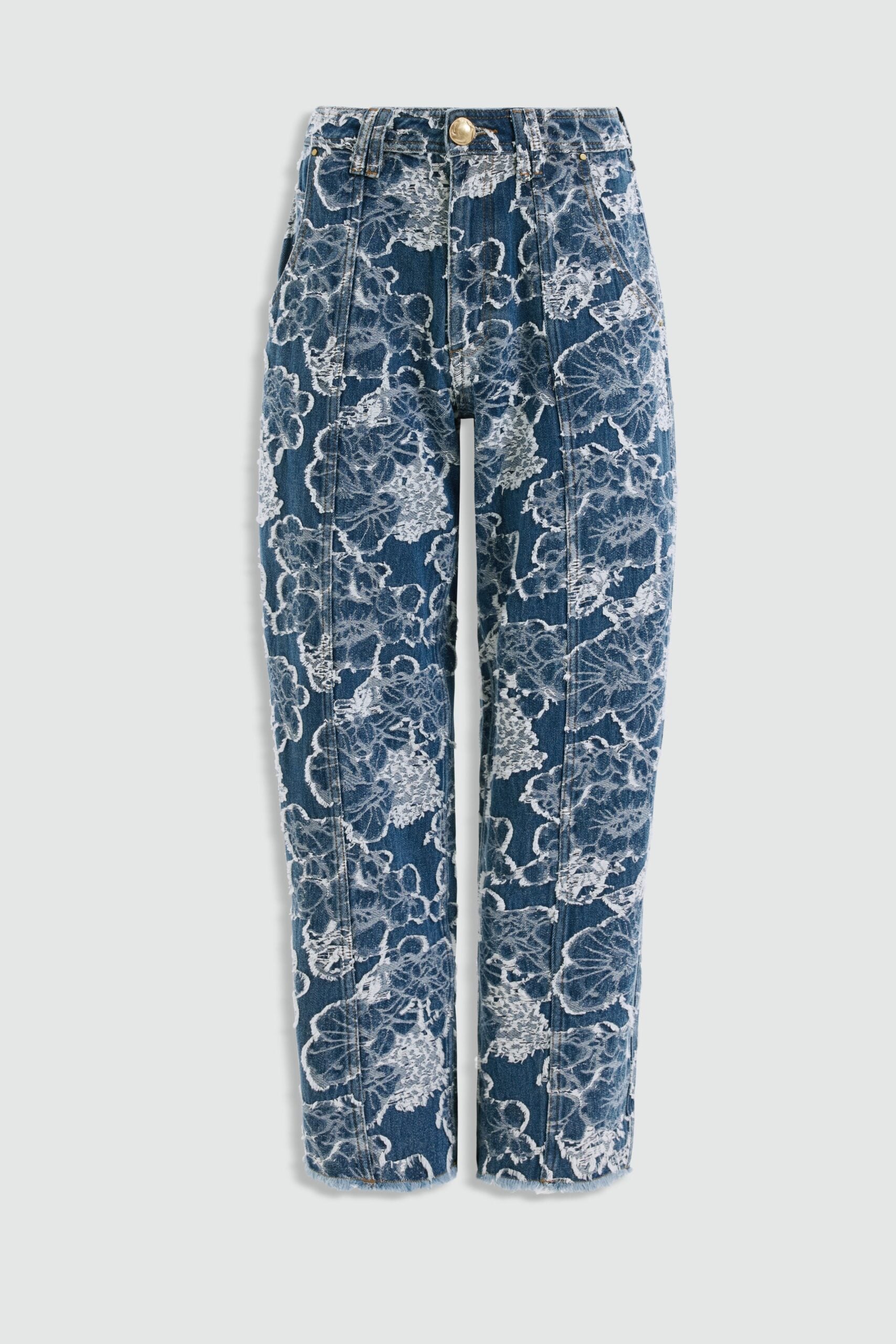 MNAJE300826190239199_2 Aje Arlo Jacquard Barrel Jean - Image 2