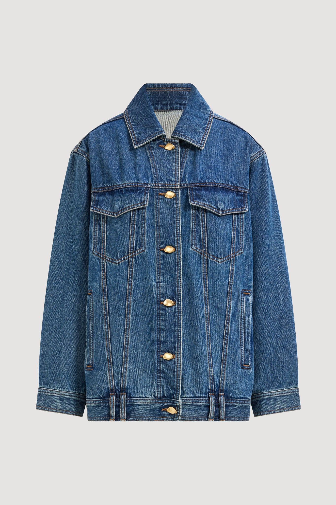 MNAJE300826190239209_2 Aje Aradia Oversized Denim Jacket - Image 2