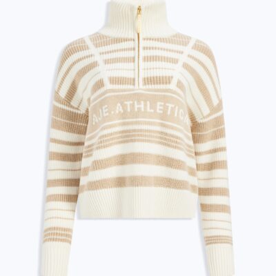 Aje 1/4 Zip Knit Stripe Jumper - Image 2
