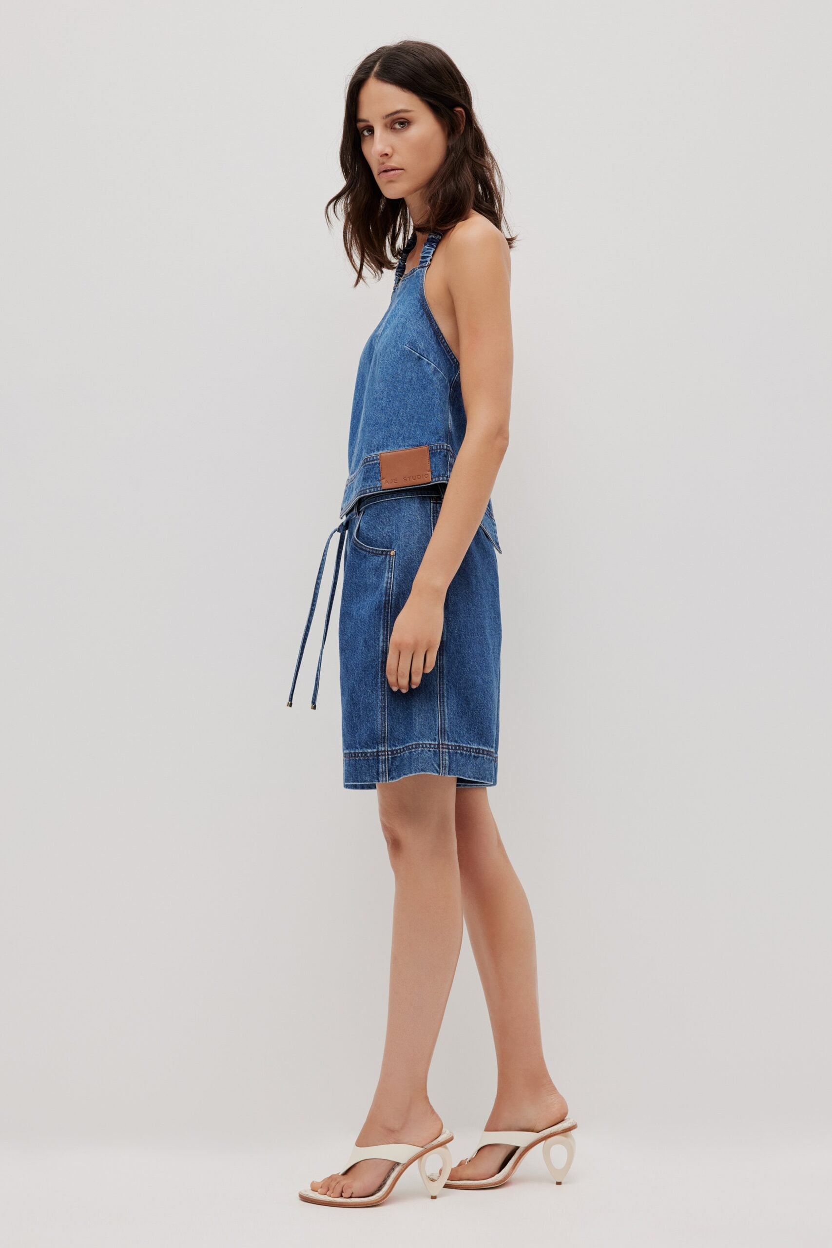 MNAJE300826190239262_3 Aje Zella Denim Halter - Image 3