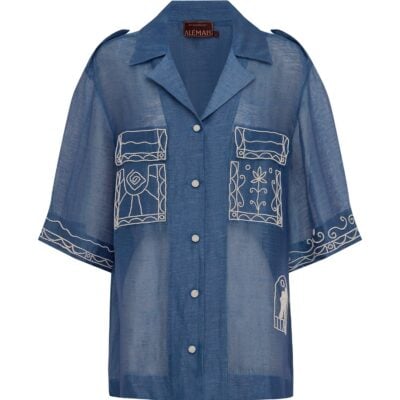 Alemais Yasmeen Embellished Oversized Shirt - Image 1