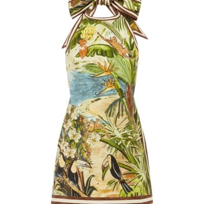 Alemais Toucan Tango Halter Mini Dress - Image 1