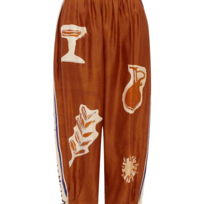 Alemais Soleil D'amour Tapered Silk Pant - Image 1