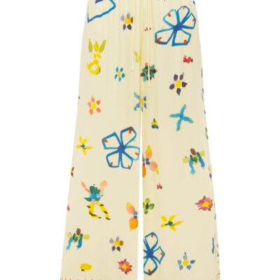 Alemais Sidi Silk Palazzo Pant - Image 1