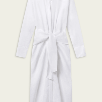 ALC Mila Linen Midi Shirtdress - Image 1