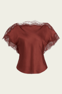 ALC Luna Lace-Trim Satin Top - Image 1
