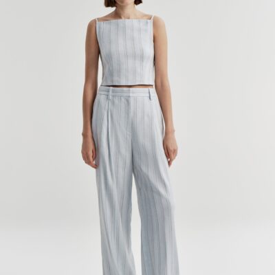 A.L.C. Winston Linen Pinstripe Pant - Image 1