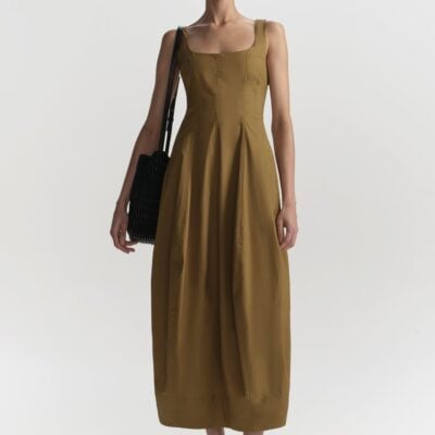 A.L.C. Veda Stretch Cotton Midi Dress - Image 1