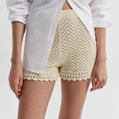 A.L.C. Ula Cotton Crochet Knit Short - Image 2
