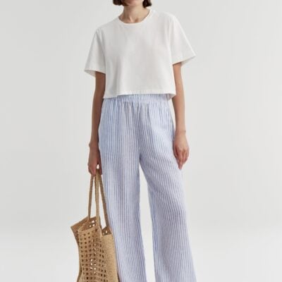 A.L.C. Tyler Striped Linen Pant - Image 1