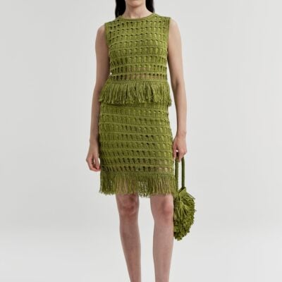 A.L.C. Tetá Crochet Fringe Mini Skirt - Image 1