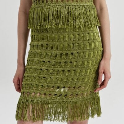 A.L.C. Tetá Crochet Fringe Mini Skirt - Image 2
