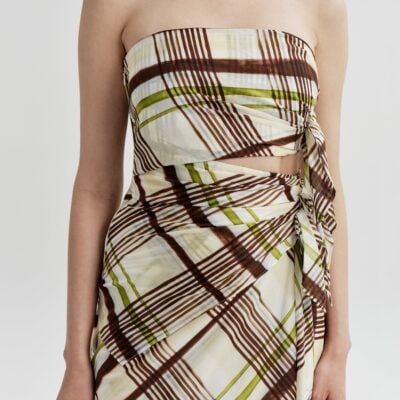 A.L.C. Tessa Plaid Cotton Midi Dress - Image 2