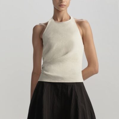 A.L.C. Sylvie Linen Halter Top - Image 1