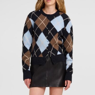 A.L.C. Skyler Argyle Cardigan - Image 1