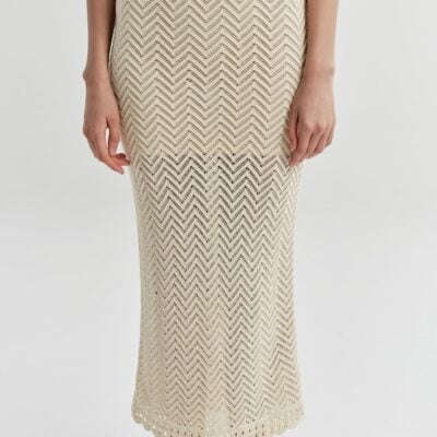 A.L.C. Siesta Cotton Crochet Knit Midi Skirt - Image 2