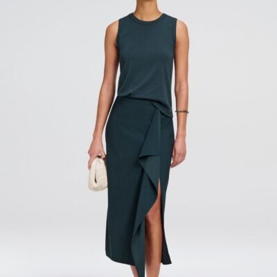 A.L.C. Seraphina Stretch Linen Midi Skirt - Image 2