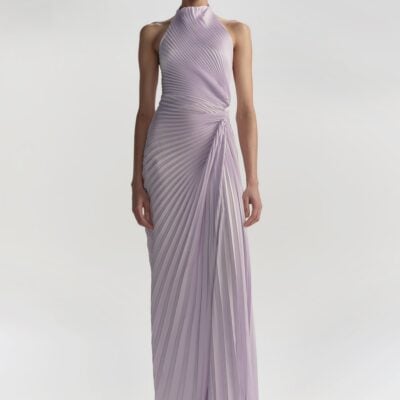 A.L.C. Romy Pleated Satin Gown - Image 1