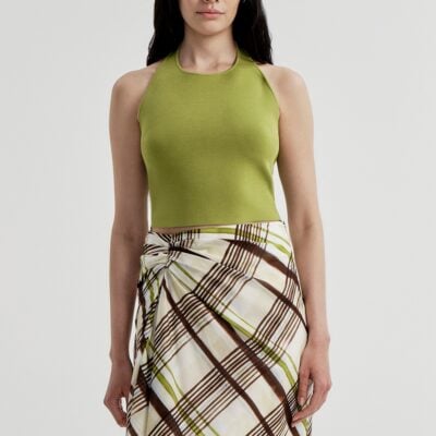 A.L.C. Riley Compact Knit Halter Top - Image 1