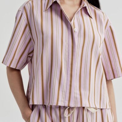 A.L.C. Mel Short Sleeve Striped Shirt - Image 2