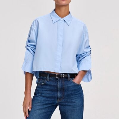 A.L.C. Maude Cropped Cotton Shirt - Image 1
